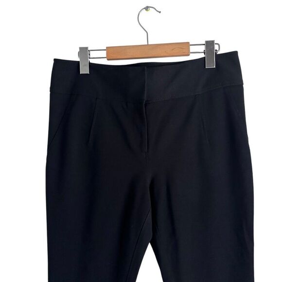Diane Von Furstenberg Chic Black Slim Fit Mid Rise Trousers Size 12 - Picture 2 of 8